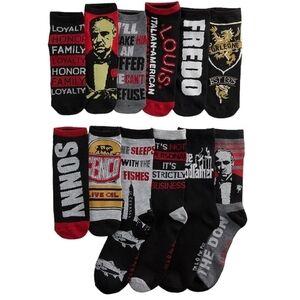New! The Godfather Men's 12 Days of Socks Crew Socks Gift Pack